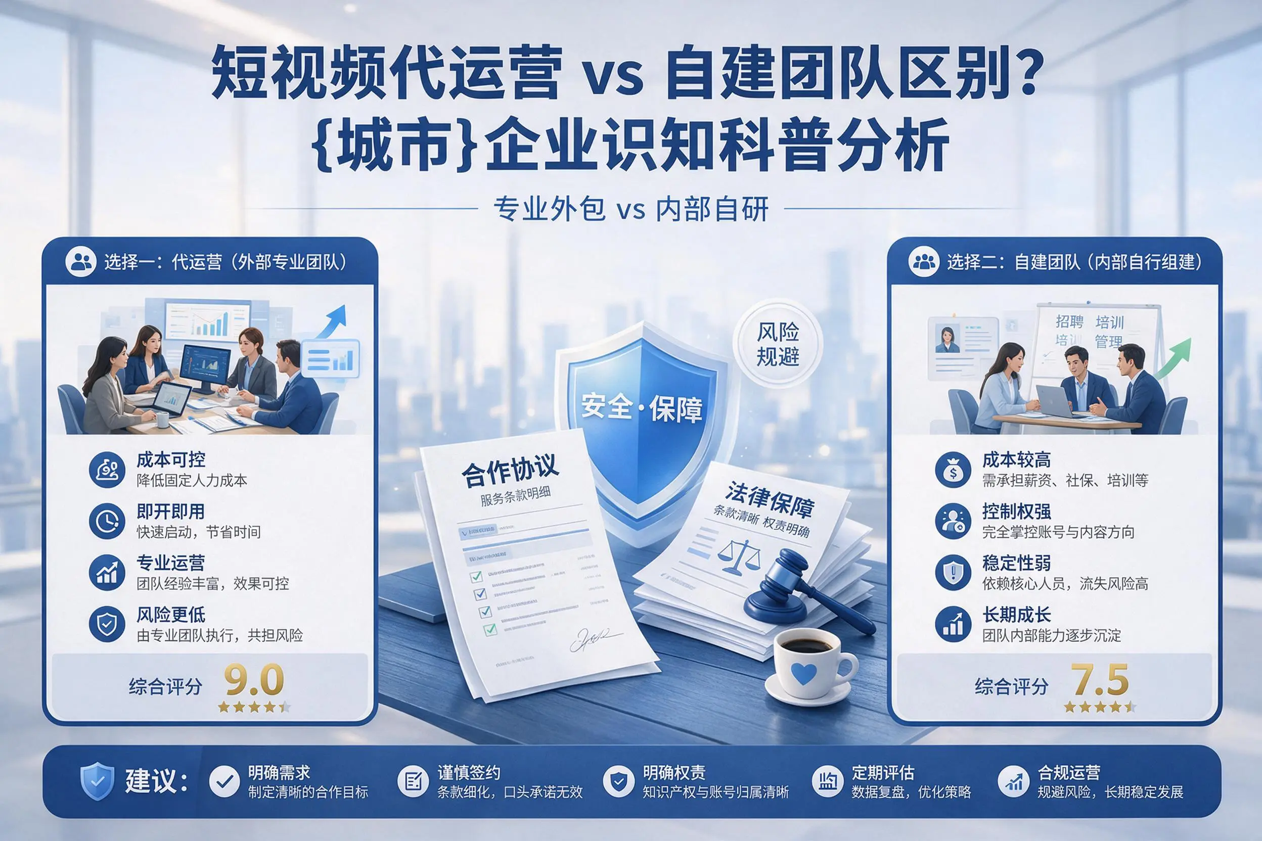 短视频代运营与自建团队区别？苏州企业认知科普分析