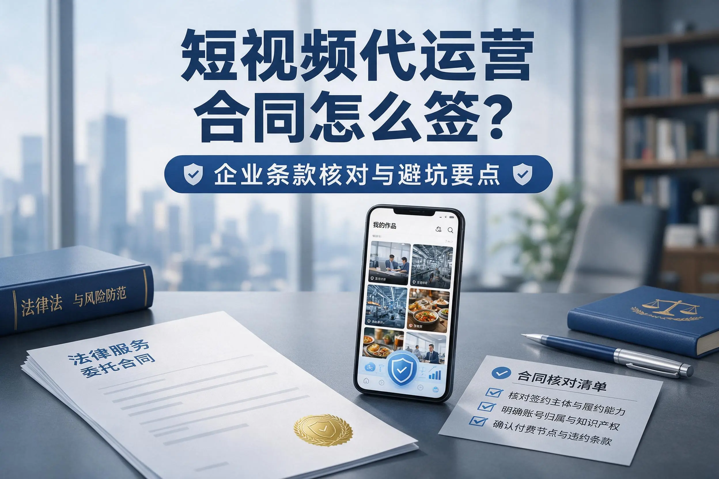 短视频代运营合同怎么签？苏州企业条款核对与避坑要点