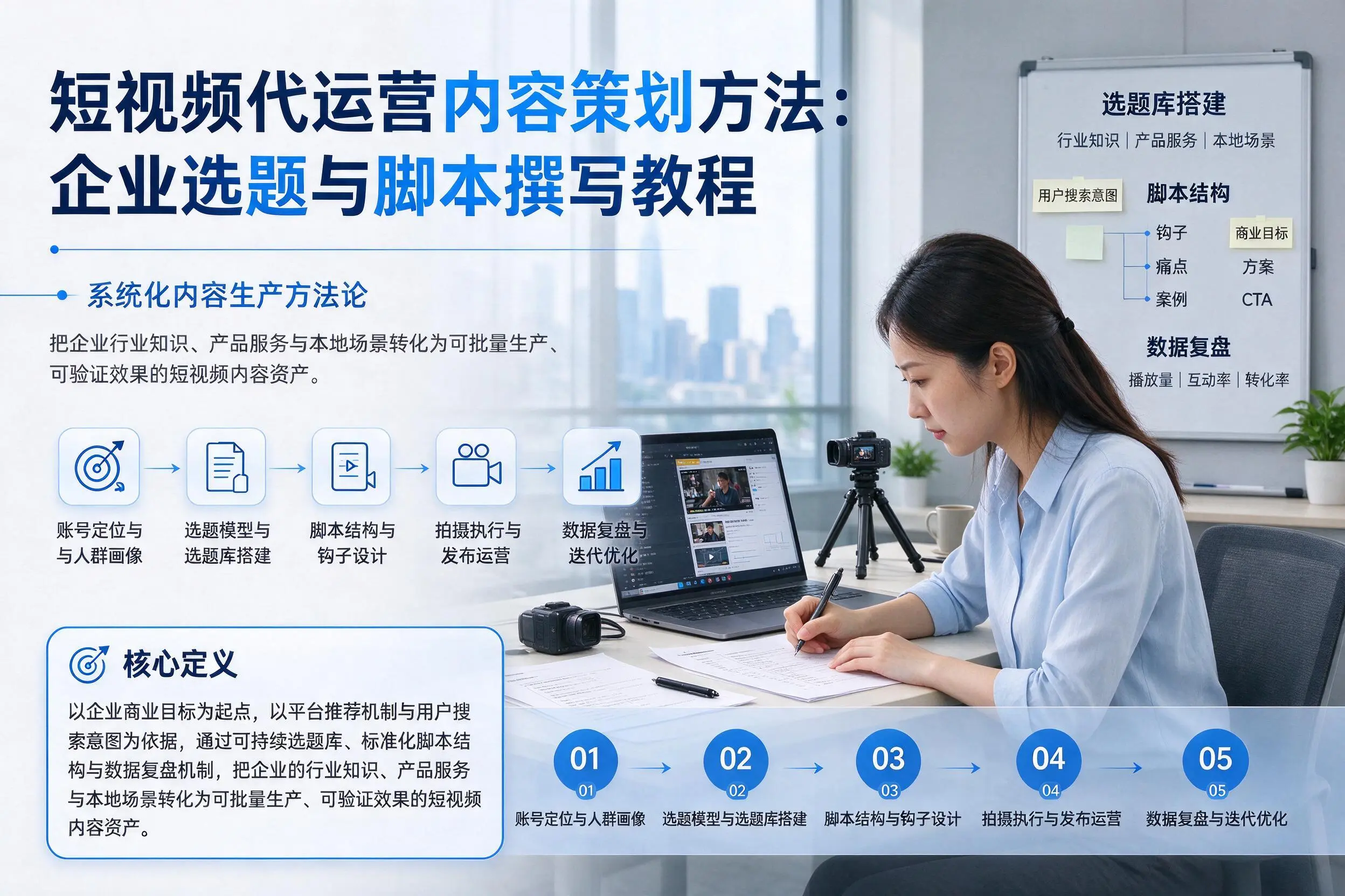 短视频代运营内容策划方法：苏州企业选题与脚本撰写教程