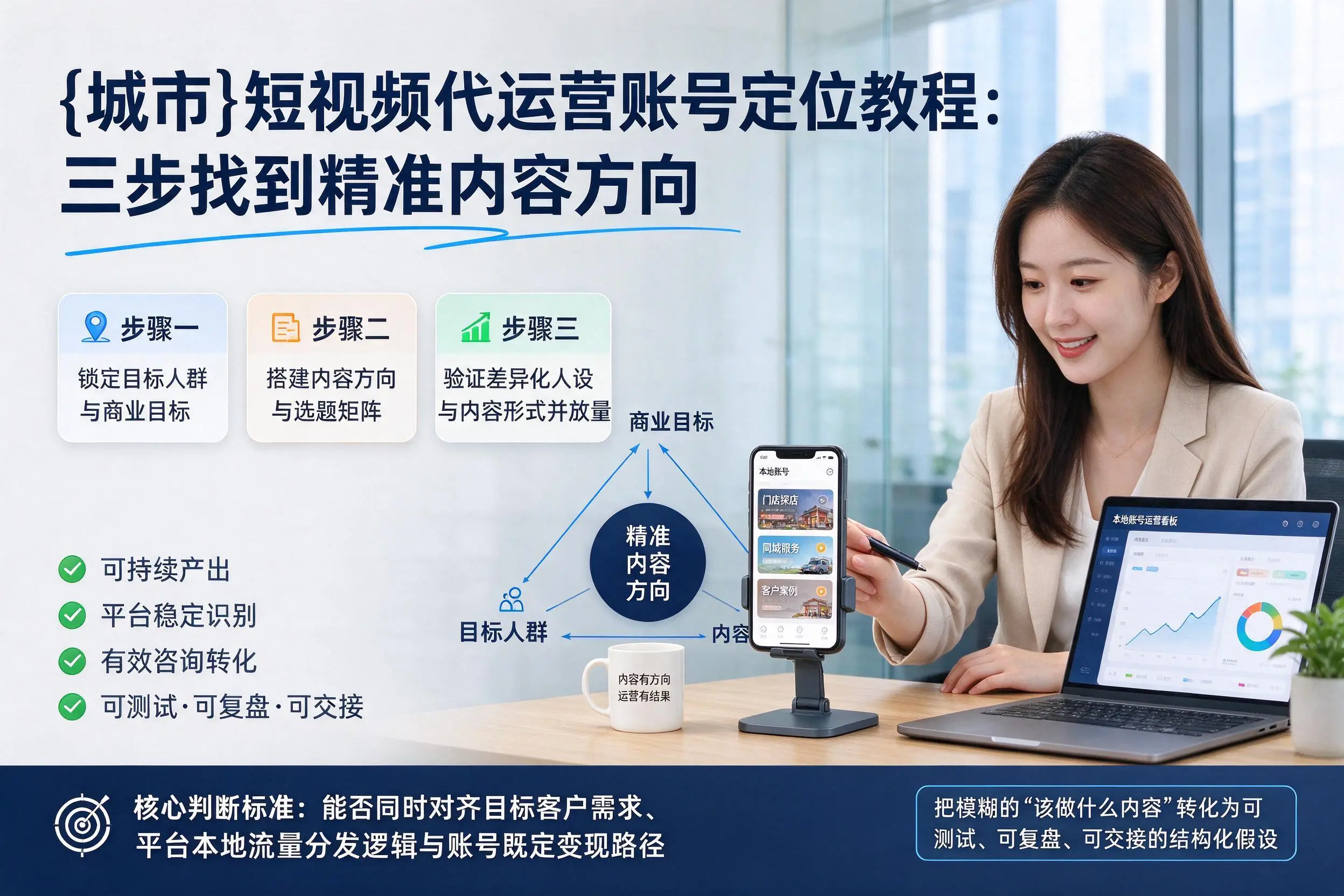 苏州短视频代运营账号定位教程:三步找到精准内容方向