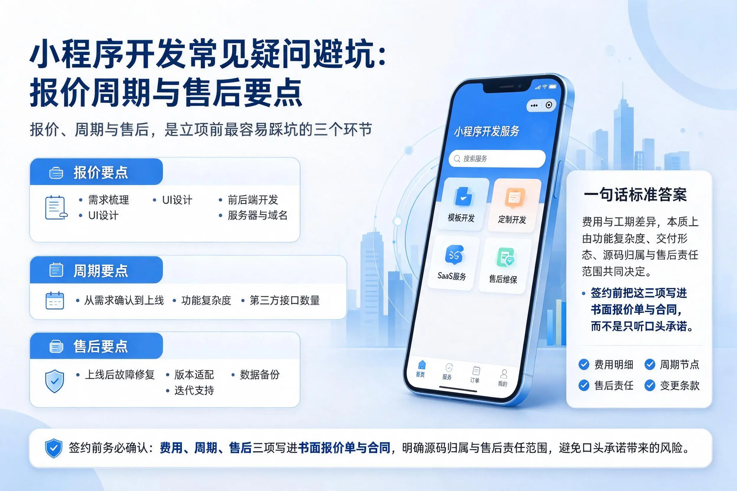 苏州小程序开发常见疑问避坑:报价周期与售后要点