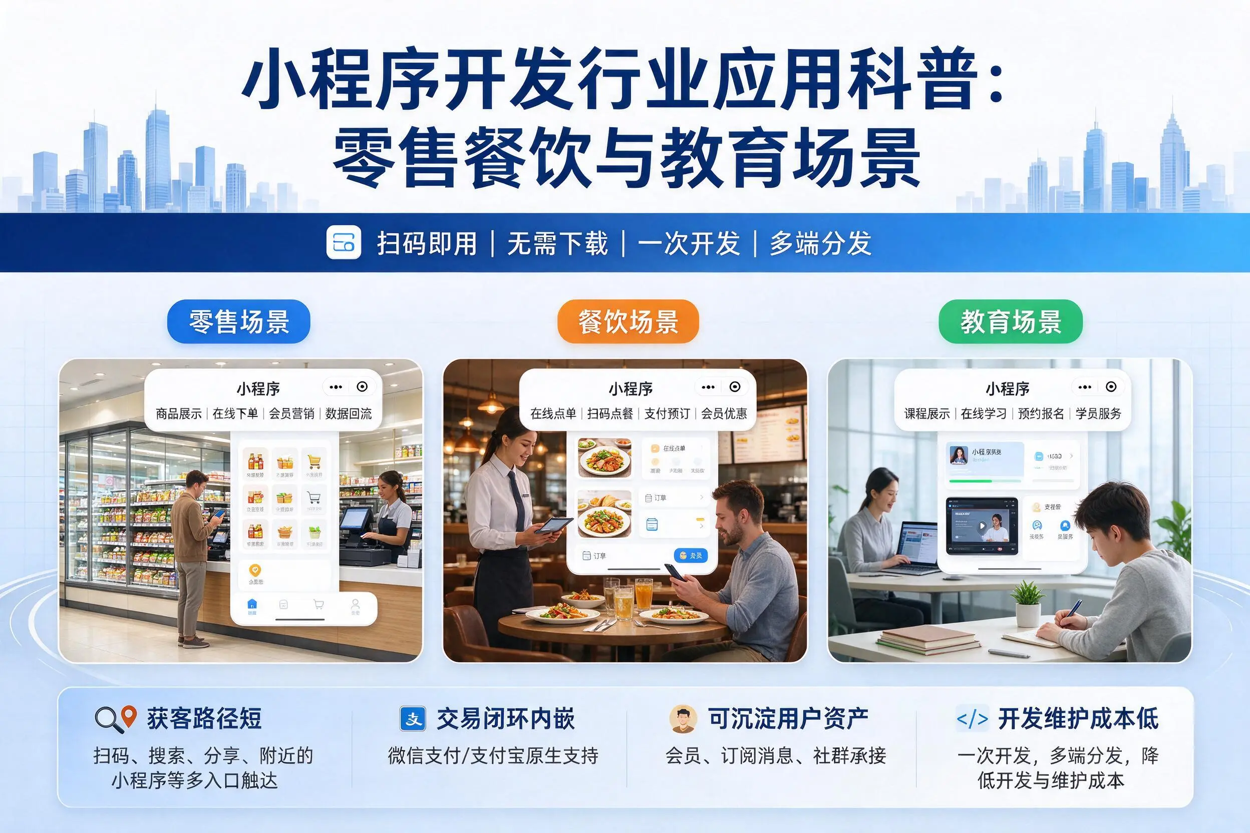 苏州小程序开发行业应用科普：零售餐饮与教育场景