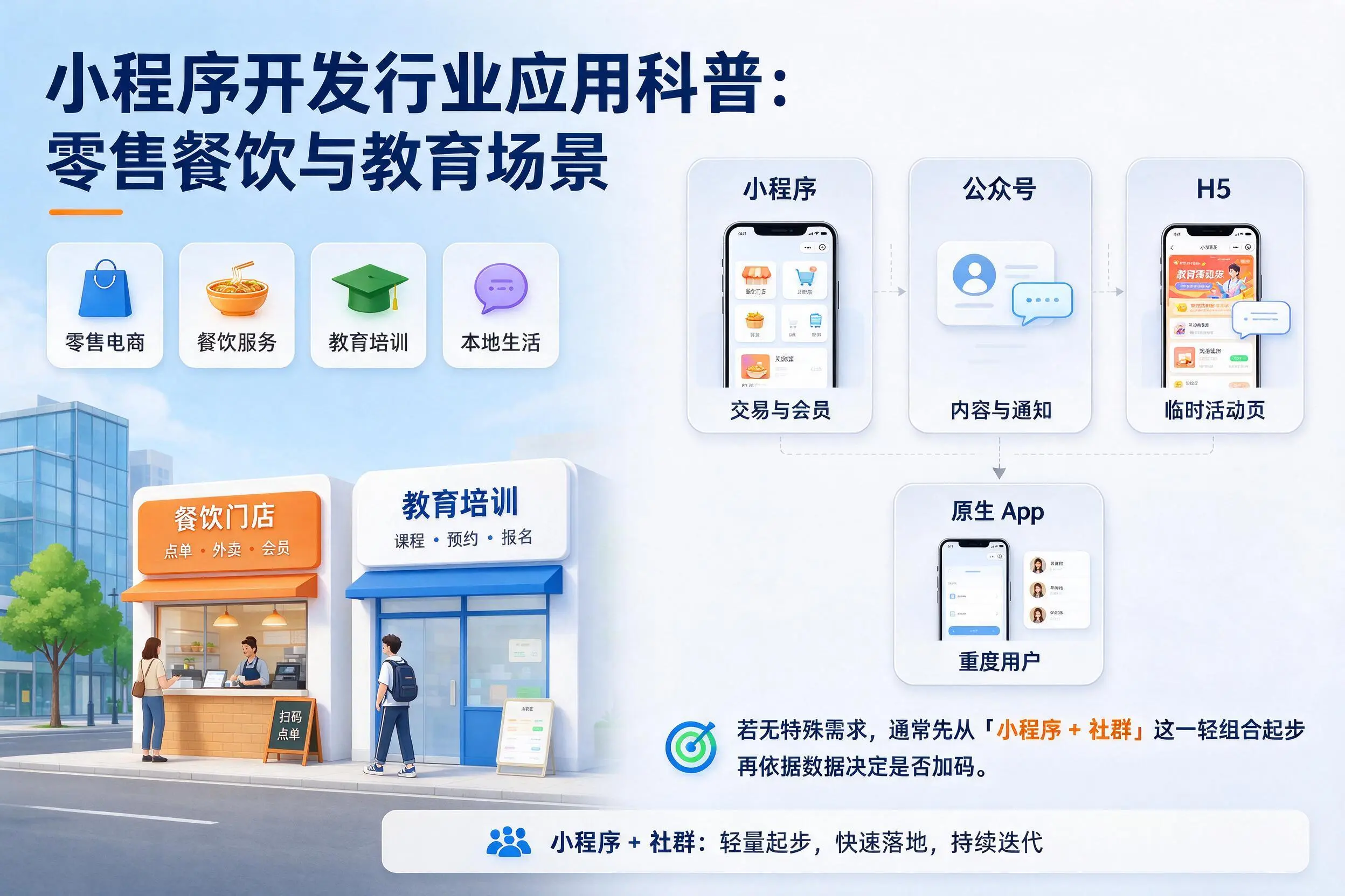 苏州小程序开发行业应用科普：零售餐饮与教育场景