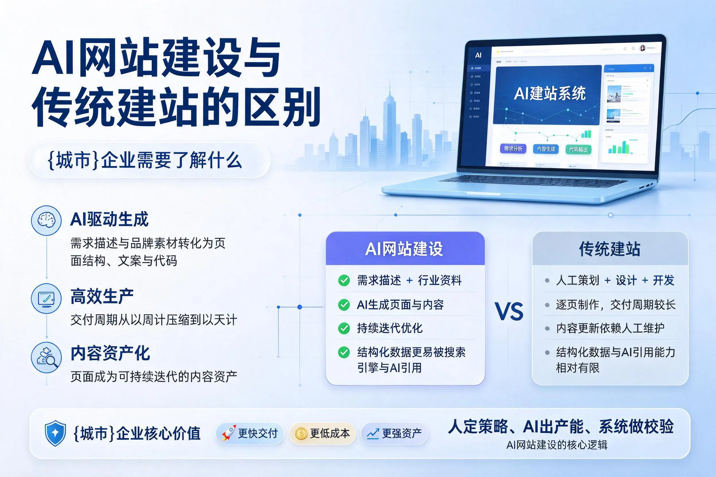 AI网站建设与传统建站的区别,苏州企业需要了解什么