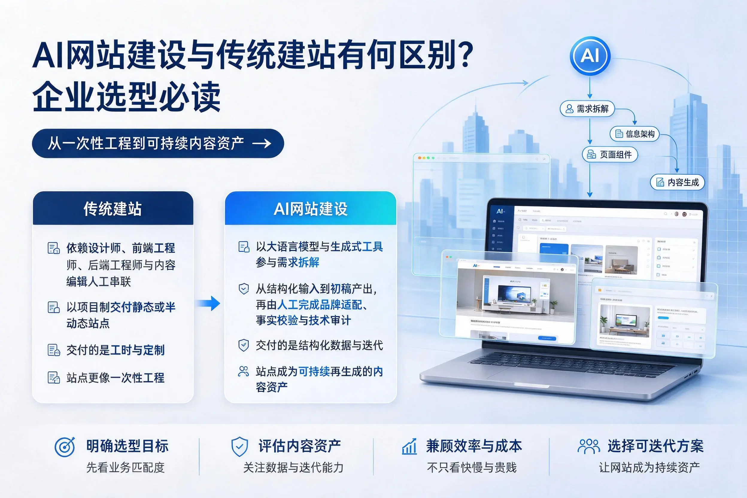 AI网站建设与传统建站有何区别?苏州企业选型必读