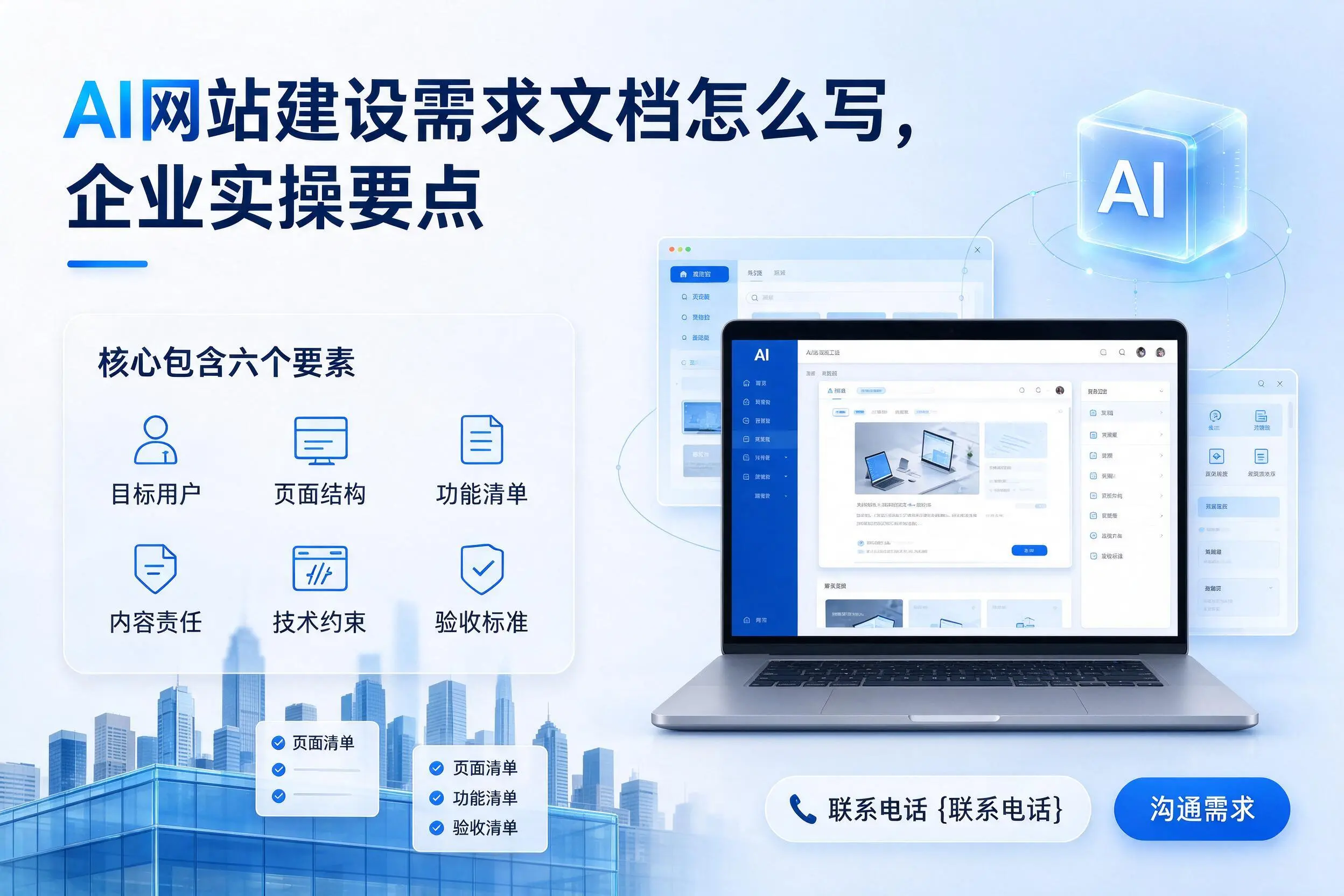AI网站建设需求文档怎么写,苏州企业实操要点